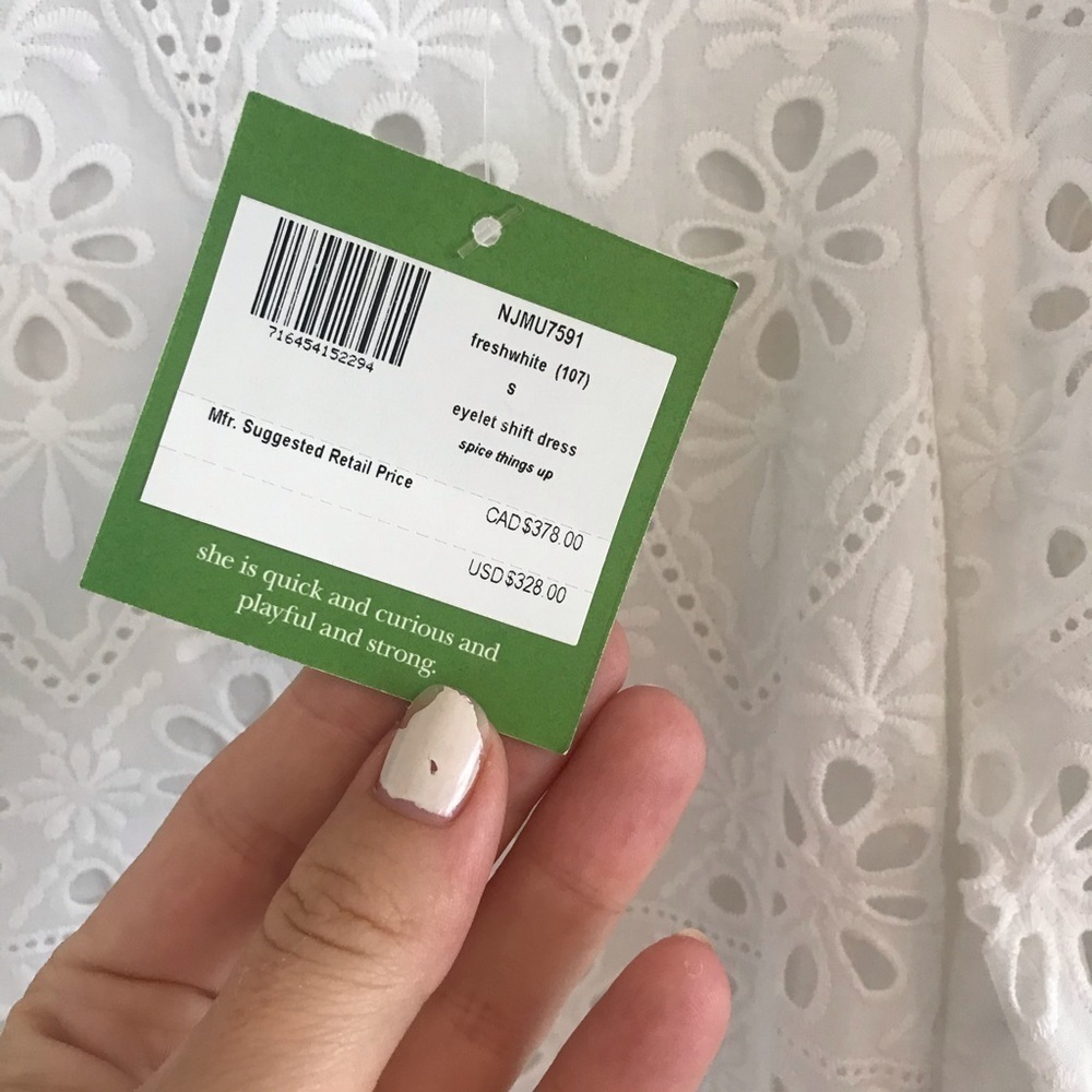 Kate Spade Eyelet Shift Dress White - Picture 7 of 8